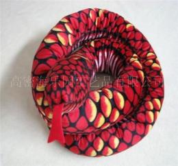 海乐园毛绒玩具大花纹红色蟒蛇