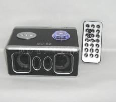 供应插SD卡U盘迷你音箱 锂电池木质音箱SU-02