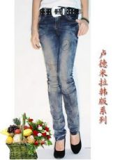 卢德米拉韩版牛仔长裤新款上市