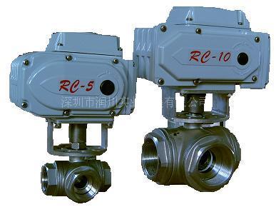 电动三通球阀 螺纹三通电动阀 电动执行器