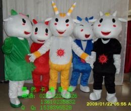 广州亚运五羊吉祥物表演人偶卡通服装
