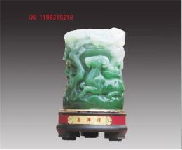 喜洋洋翠玉 圓形筆筒 樹脂筆筒 水晶筆筒