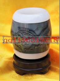 雄鷹筆筒 水晶筆筒禮品 浮雕工藝品筆筒