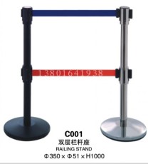 C001A一米线直径 精装围栏杆 塑料围栏 双层展会围栏