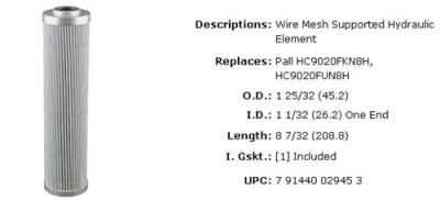 供应HC9020FDN8Z 颇尔液压油滤芯