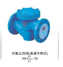 襯氟止回閥H41F46-16C/襯氟閥門