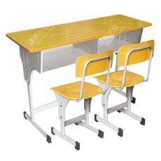 钢木双人课桌椅