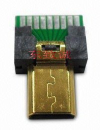19PIN HDMI D-TYPE铁壳镀金公头连接器