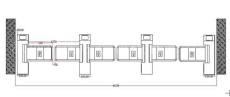 擺閘尺寸 擺閘機安裝尺寸圖 深圳擺閘TDZ-B118