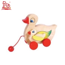 儿童木马玩具母鸭带小鸭益智玩具