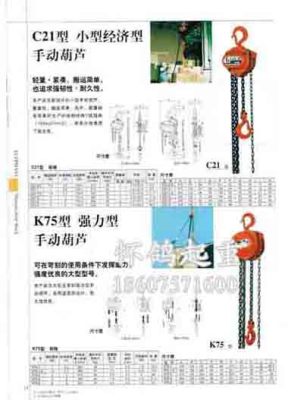 C21型小型经济型/K75型强力型手动葫芦