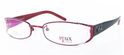 眼镜架批发供应IVUX111品牌女式半框混合镜架 女