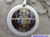 fashion coloured glaze necklace energy pendants