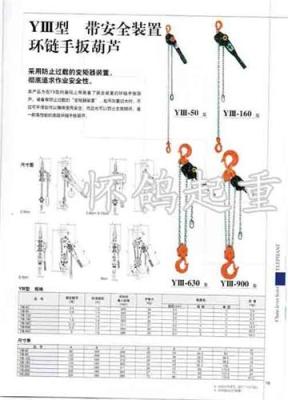 YIII型带安全装置 环链手板葫芦