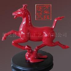 马踏飞燕德化红瓷万年红陶瓷中国红礼品商务礼品瓷